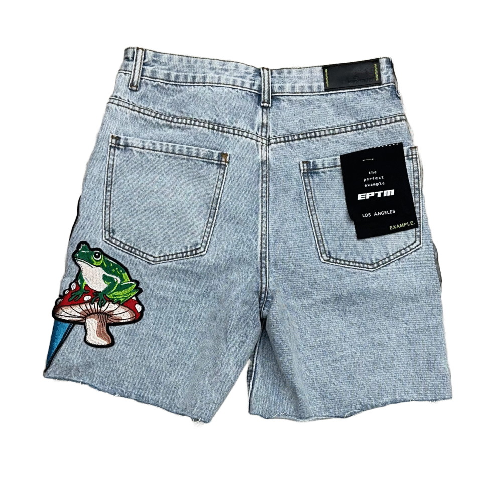 EPTM Trippy Denim Shorts - Image 2