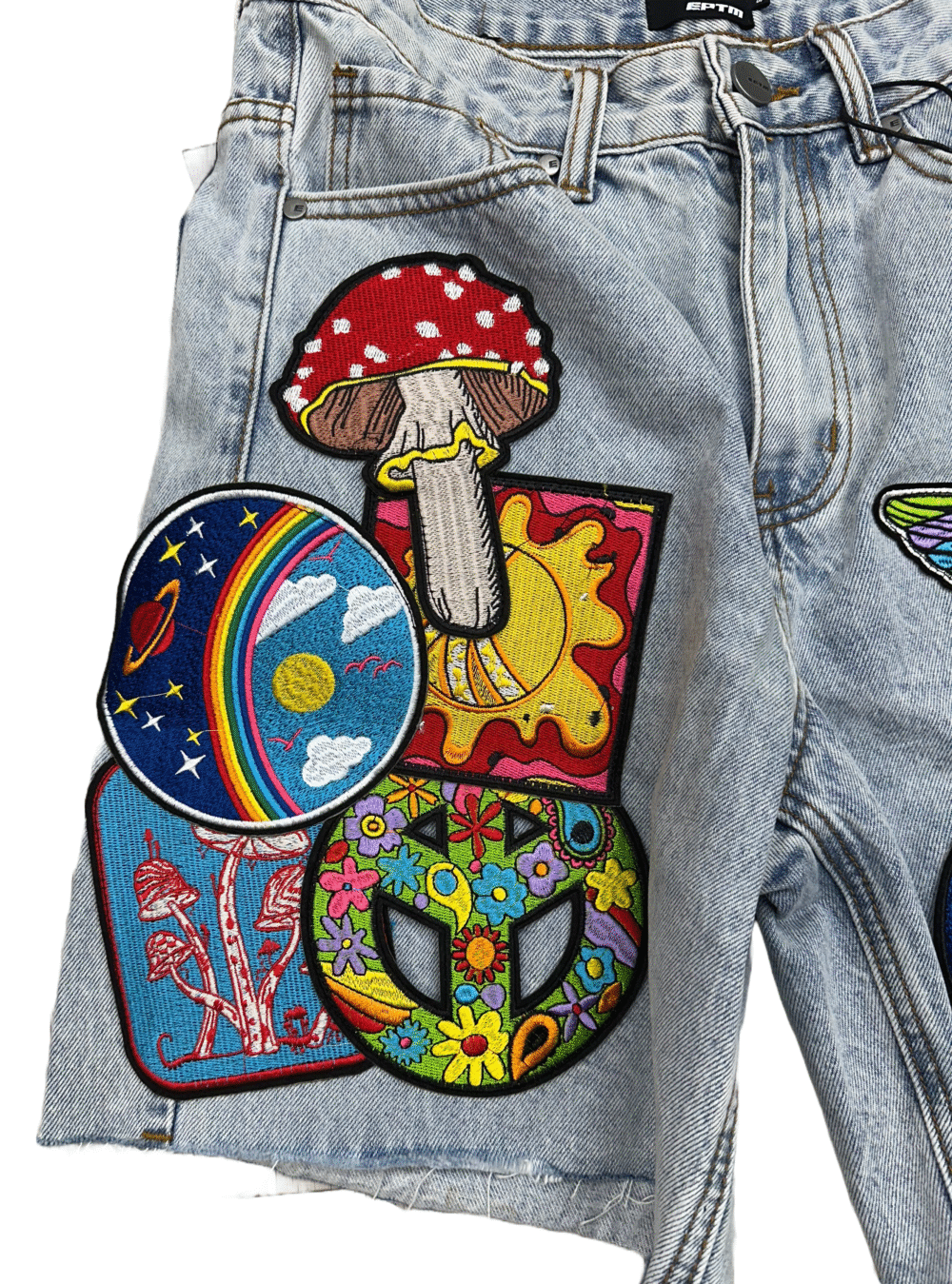 EPTM Trippy Denim Shorts - Image 5