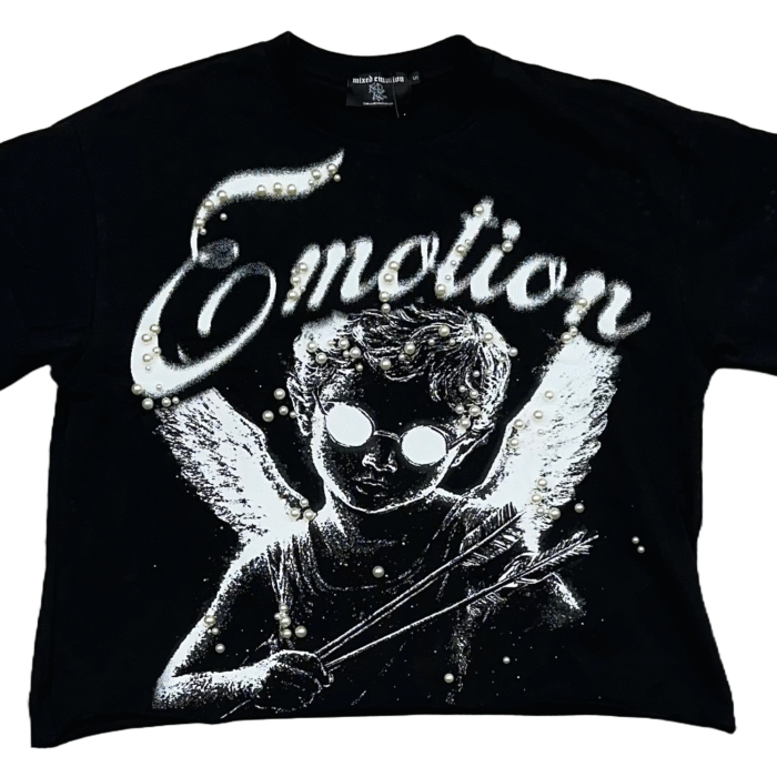 Mixed Emotion “Pearl” Cropped Tee