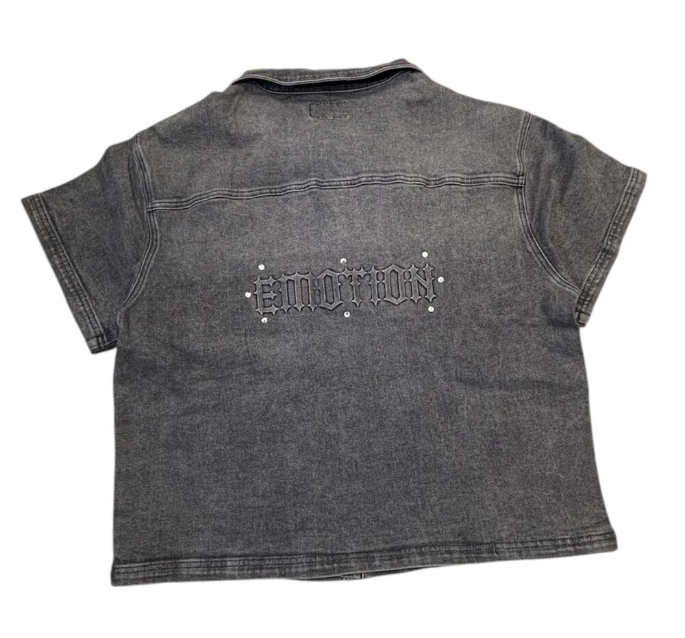 Mixed Emotion 'Paisley' Denim Shirt and Shorts Set - Image 7