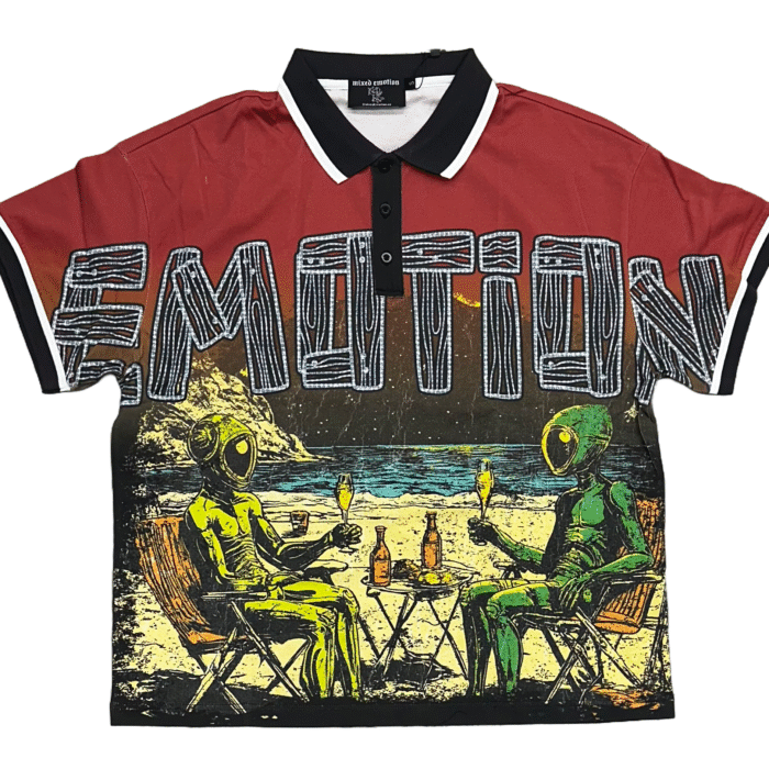 Mixed Emotion “Paradise” Button up Tee