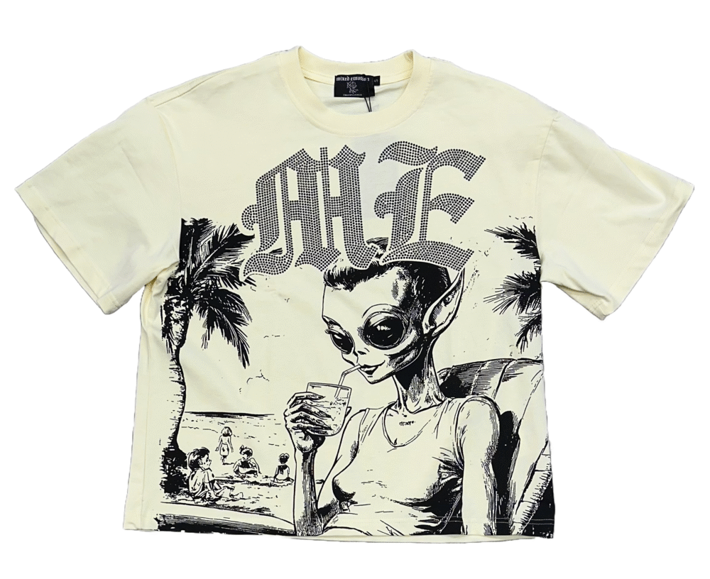 Mixed Emotion Beach Rhinestone Tee