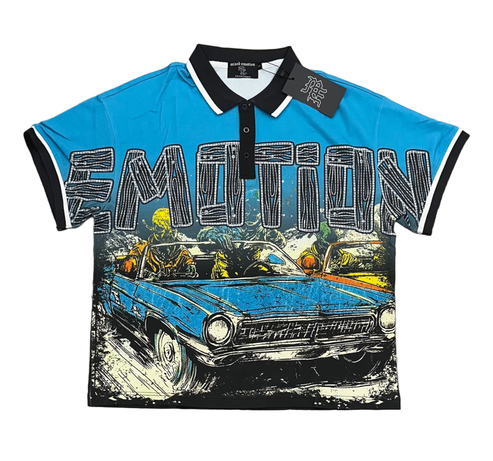 Mixed Emotion “Road Rage” Button up Tee