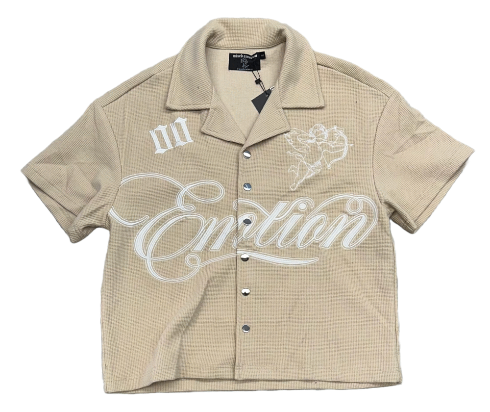 Mixed Emotion Signature Button Up & Shorts Set - Image 2