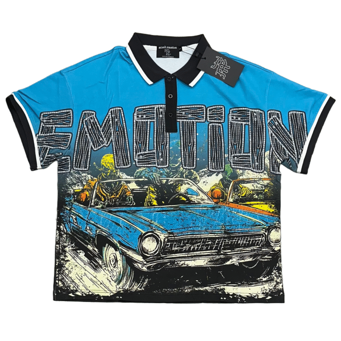 Mixed Emotion “Road Rage” Button up Tee