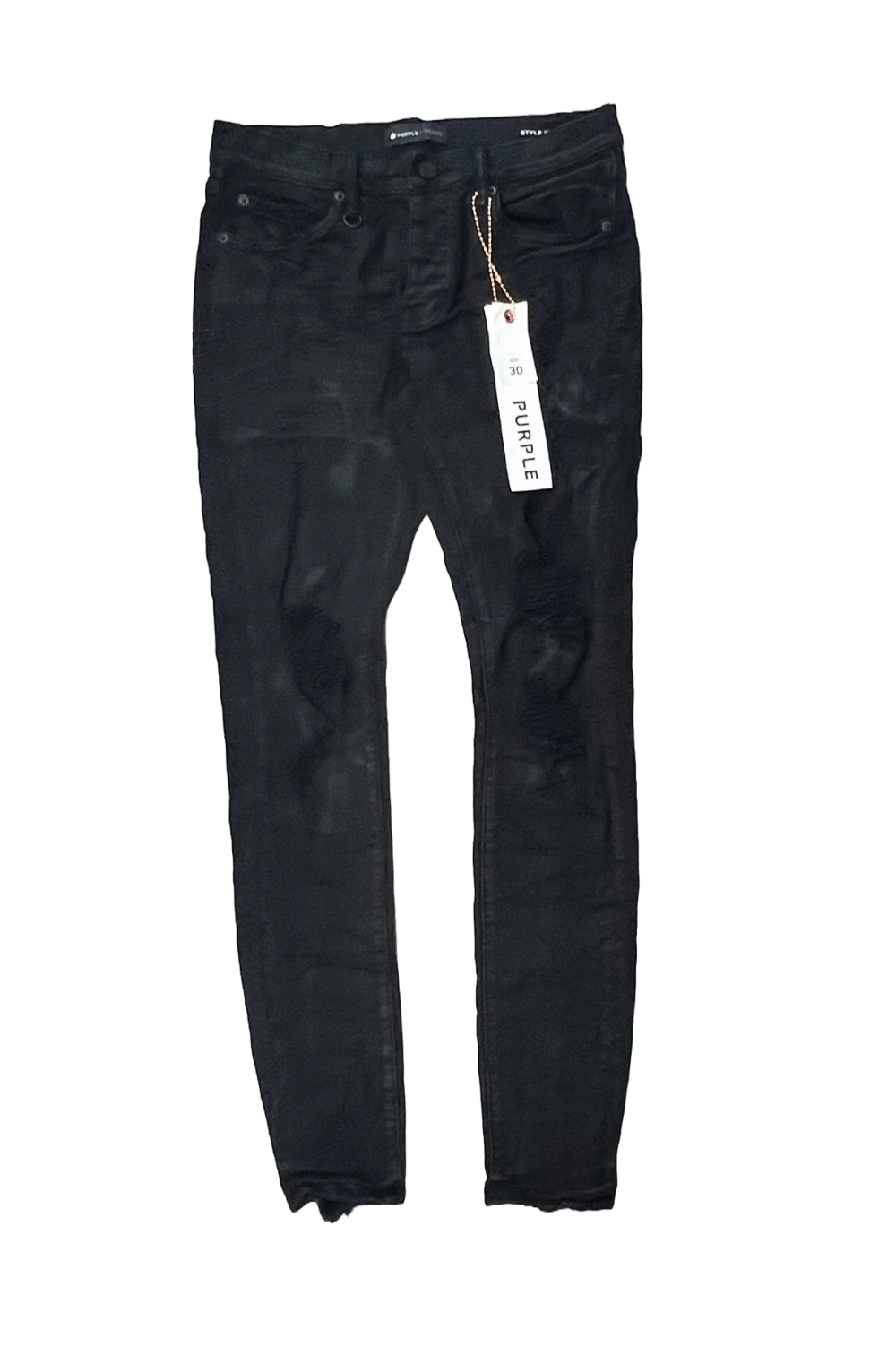 Purple Brand P001 Black Oil Spill Jeans