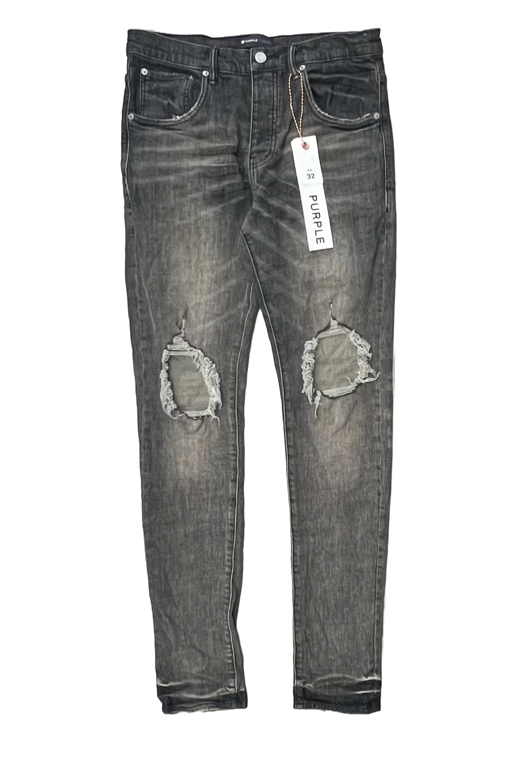 Purple Brand P002 Grey Dirty Blowout Jeans