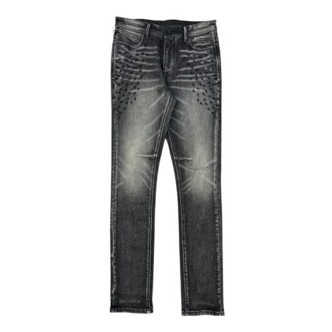 RTA BRYANT SKINNY STUDDED JEAN ASH STORM CROSS