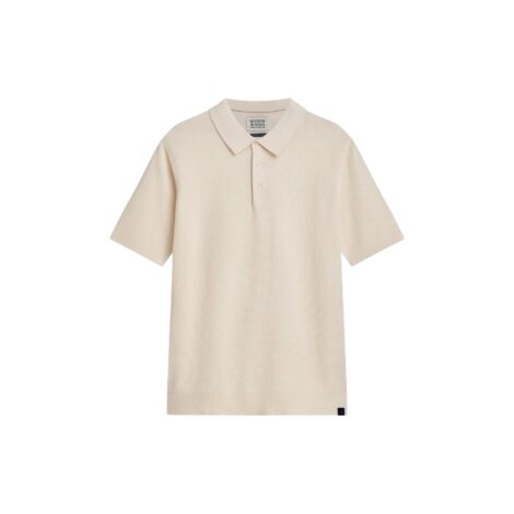 SCOTCH AND SODA Seasonal Core Structured Knitted Regular-Fit Polo