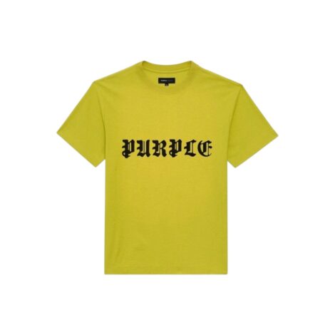 PURPLE BRAND Gothic Wordmark Tee (Green)