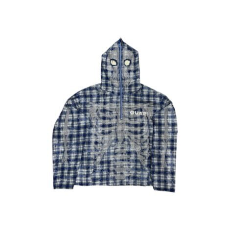 GUAPI Skeleton Half Zip Hoodie